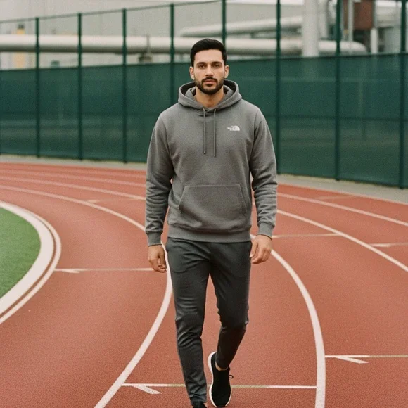 The North Face Charcoal Men's XL Hoodie - Picture 3 of 7